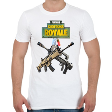 PRINTFASHION Scar Weapon Fortnite - Férfi póló - Fehér férfi póló