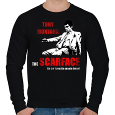PRINTFASHION scarface - Férfi pulóver - Fekete