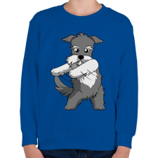 PRINTFASHION Schnauzer floss dance - Gyerek pulóver - Királykék gyerek pulóver, kardigán
