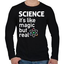 PRINTFASHION Science - Férfi hosszú ujjú póló - Fekete férfi póló