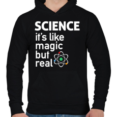 PRINTFASHION Science - Férfi kapucnis pulóver - Fekete