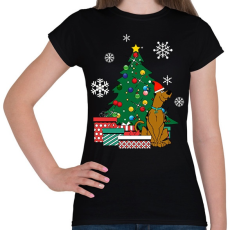 PRINTFASHION Scooby-Christmas - Női póló - Fekete