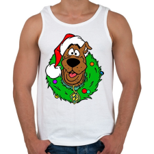 PRINTFASHION Scooby Xmas - Férfi atléta - Fehér atléta, trikó