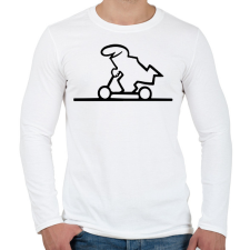 PRINTFASHION Scooter - Férfi hosszú ujjú póló - Fehér férfi póló