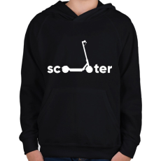 PRINTFASHION Scooter - Gyerek kapucnis pulóver - Fekete