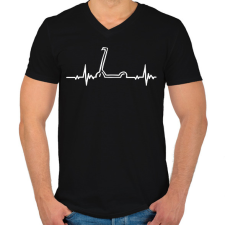 PRINTFASHION Scooter heart - Férfi V-nyakú póló - Fekete férfi póló