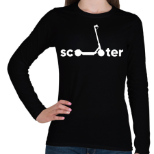 PRINTFASHION Scooter - Női hosszú ujjú póló - Fekete női póló