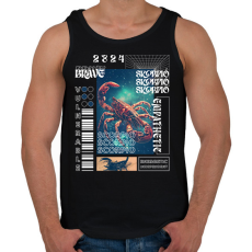 PRINTFASHION Scorpio - Streetwear style - Férfi atléta - Fekete