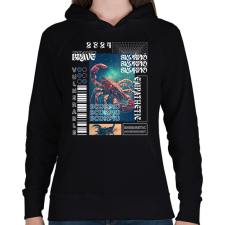 PRINTFASHION Scorpio - Streetwear style - Női kapucnis pulóver - Fekete női pulóver, kardigán