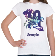 PRINTFASHION Scorpio színes - Női póló - Fehér