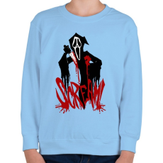 PRINTFASHION Screaaam - Gyerek pulóver - Világoskék