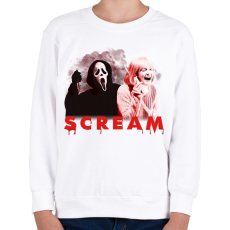 PRINTFASHION Scream - Gyerek pulóver - Fehér