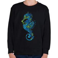 PRINTFASHION Seahorse - Gyerek pulóver - Fekete gyerek pulóver, kardigán