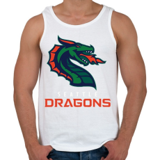 PRINTFASHION seattle Dragons - Férfi atléta - Fehér