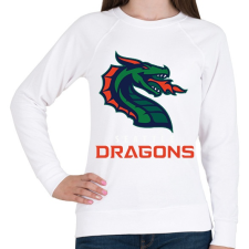 PRINTFASHION seattle Dragons - Női pulóver - Fehér női pulóver, kardigán