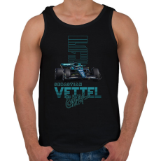 PRINTFASHION Sebastian Vettel - Férfi atléta - Fekete