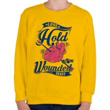 PRINTFASHION Sebesült szív - Gyerek pulóver - Sárga gyerek pulóver, kardigán