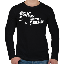 PRINTFASHION Sebhelyesarcú - Férfi hosszú ujjú póló - Fekete férfi póló