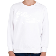 PRINTFASHION Sebhelyesarcú - Gyerek pulóver - Fehér