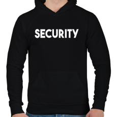 PRINTFASHION SECURITY - Férfi kapucnis pulóver - Fekete
