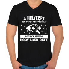 PRINTFASHION Segítek, hogy lásd a hülyéket - Férfi V-nyakú póló - Fekete