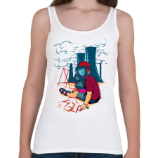 PRINTFASHION Segítség - Női atléta - Fehér női trikó