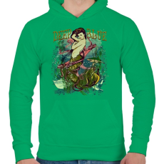 PRINTFASHION Sellő - Férfi kapucnis pulóver - Zöld