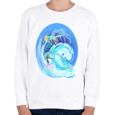 PRINTFASHION Sellő születése - Gyerek pulóver - Fehér gyerek pulóver, kardigán