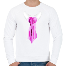 PRINTFASHION Selyem nyakkendő - Férfi pulóver - Fehér férfi pulóver, kardigán