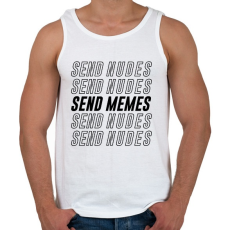 PRINTFASHION Send Memes - Férfi atléta - Fehér