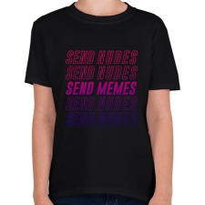 PRINTFASHION Send Memes - Gyerek póló - Fekete gyerek póló