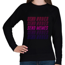 PRINTFASHION Send Memes - Női pulóver - Fekete női pulóver, kardigán