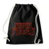 PRINTFASHION Send Nudes - Stranger things meme - Sportzsák, Tornazsák - Fekete