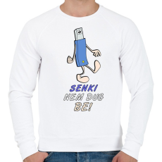 PRINTFASHION senki nem - Férfi pulóver - Fehér
