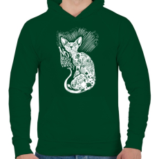 PRINTFASHION Senki nem tökéletes - Férfi kapucnis pulóver - Sötétzöld