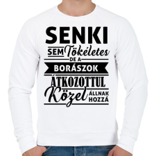 PRINTFASHION Senki sem tökéletes, de a borászok... - Férfi pulóver - Fehér férfi pulóver, kardigán