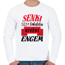 PRINTFASHION Senki sem tökéletes - Férfi pulóver - Fehér férfi pulóver, kardigán