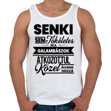 PRINTFASHION Senki sem tökéletes - Galambász - Férfi atléta - Fehér