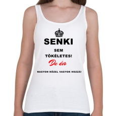 PRINTFASHION senki sem tökéletes - Női atléta - Fehér