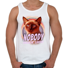 PRINTFASHION Senkit nem érdekel - Férfi atléta - Fehér atléta, trikó