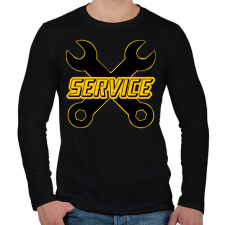 PRINTFASHION Service - Férfi hosszú ujjú póló - Fekete férfi póló