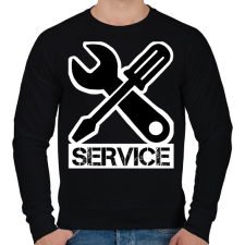 PRINTFASHION Service - Férfi pulóver - Fekete férfi pulóver, kardigán