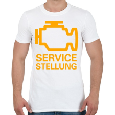 PRINTFASHION Service Stellung - Férfi póló - Fehér férfi póló