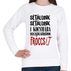 PRINTFASHION Sétálunk sétálunk - Női pulóver - Fehér