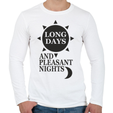 PRINTFASHION Setét torony  - Férfi hosszú ujjú póló - Fehér férfi póló