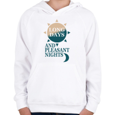 PRINTFASHION Setét torony  - Gyerek kapucnis pulóver - Fehér gyerek pulóver, kardigán