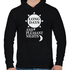 PRINTFASHION Setét torony idézet  - Férfi kapucnis pulóver - Fekete férfi pulóver, kardigán