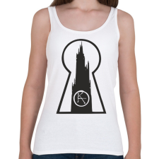 PRINTFASHION Setét torony - Női atléta - Fehér női trikó