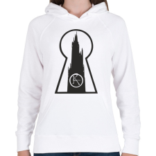 PRINTFASHION Setét torony - Női kapucnis pulóver - Fehér női pulóver, kardigán