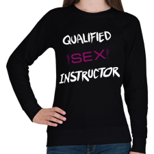 PRINTFASHION SEX INSTRUCTOR - Női pulóver - Fekete női pulóver, kardigán